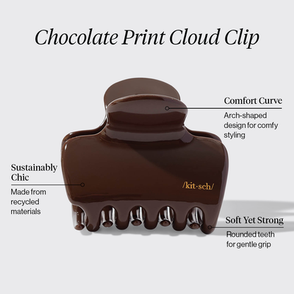 KITSCH Chocolate Cloud Claw Clip - product infographic