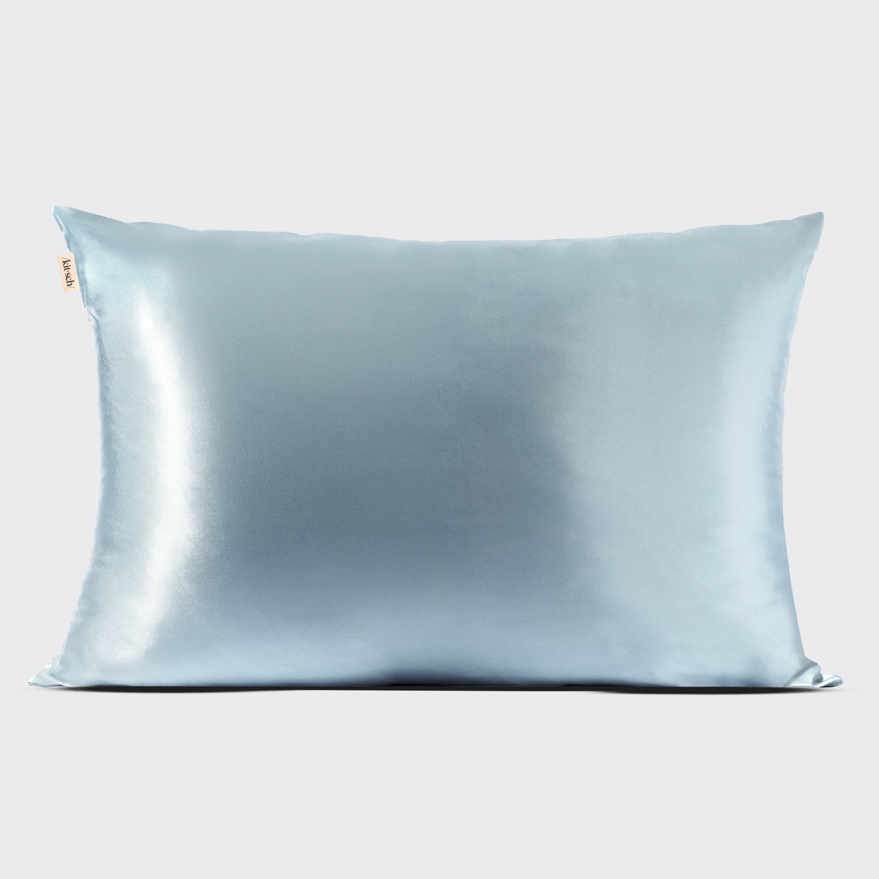 KITSCH Haze Blue Standard Satin Pillowcase lifestyle shot