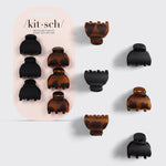 KITSCH Black & Tort Claw Clips 6pc Set X-Small - hero product shot