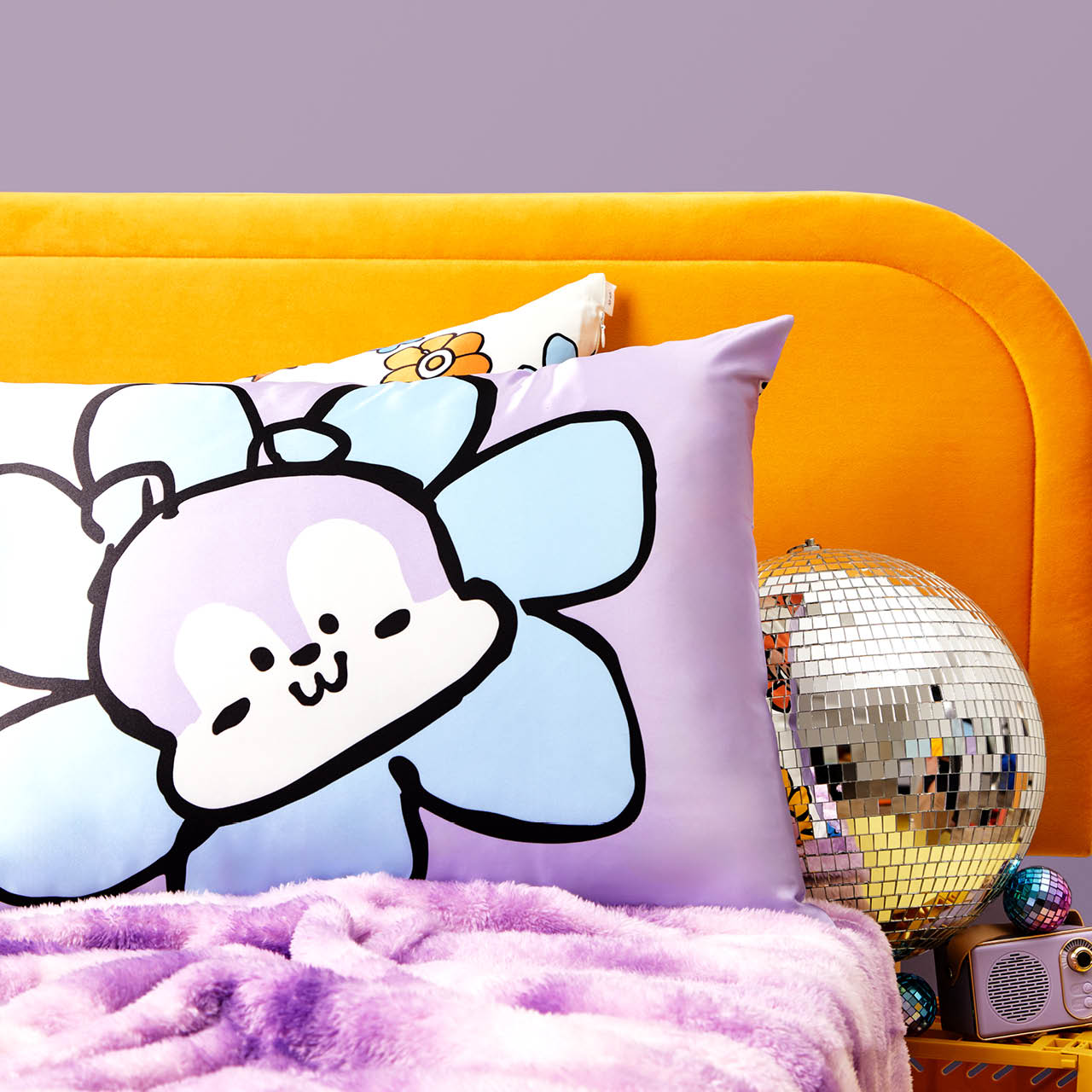 Kitsch x BT21 MANG King Satin Pillowcase — lifestyle