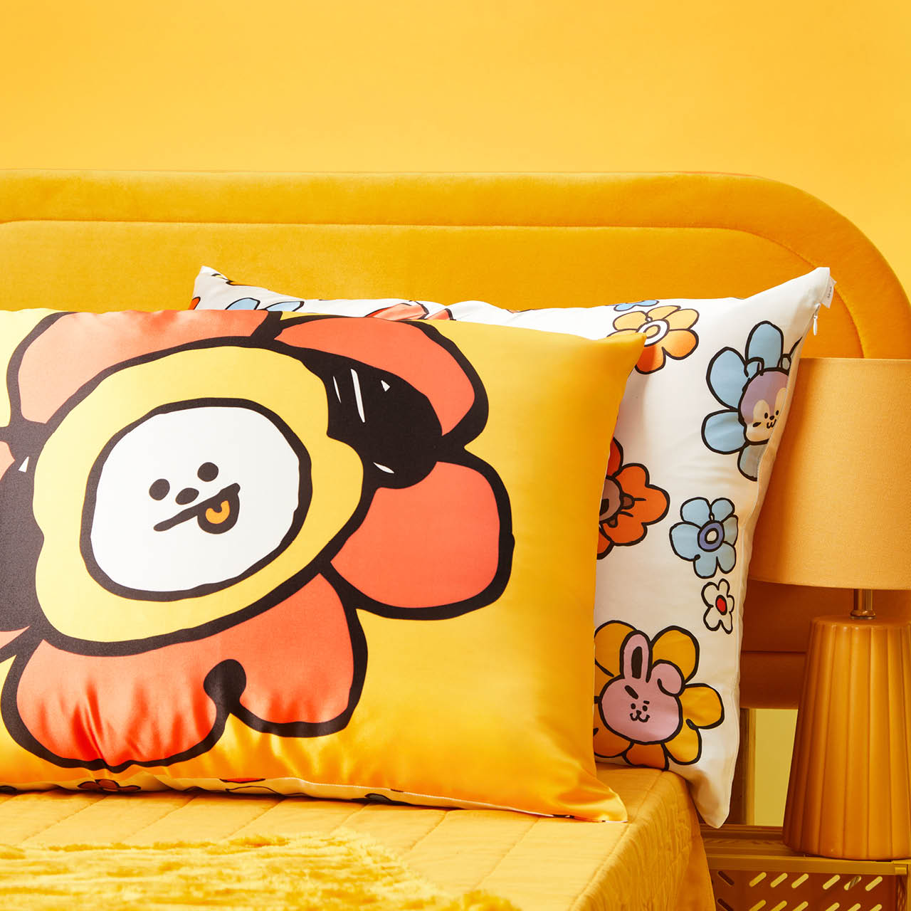 Kitsch x BT21 CHIMMY King Satin Pillowcase — lifestyle