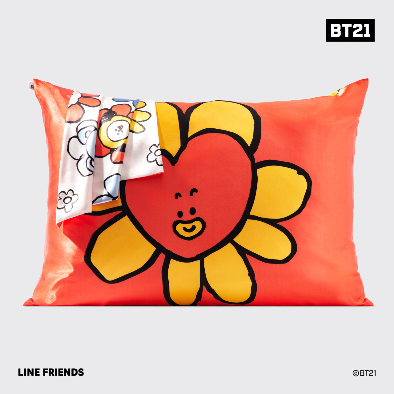 Kitsch x BT21 TATA Standard Satin Pillowcase — front
