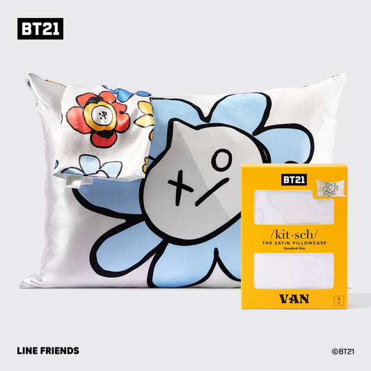 Kitsch x BT21 VAN Standard Satin Pillowcase — hero