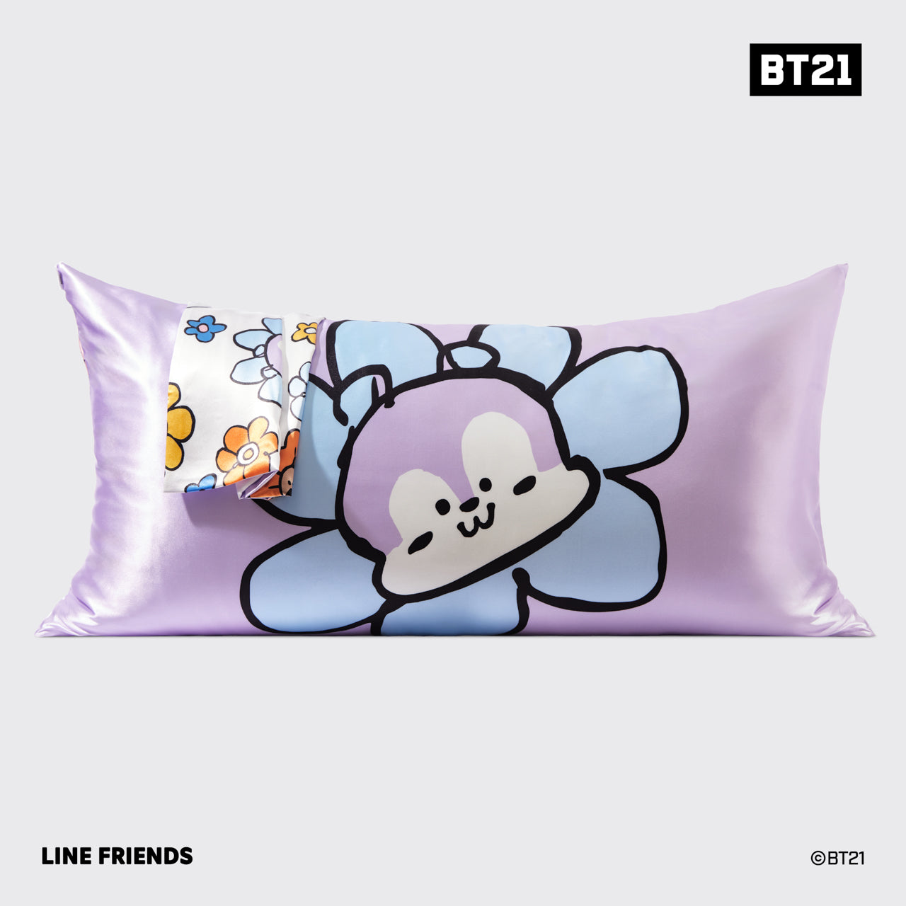 Kitsch x BT21 MANG King Satin Pillowcase — front