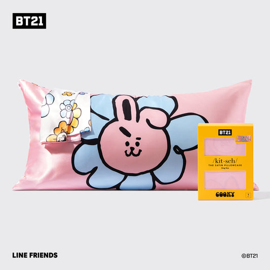 Kitsch x BT21 COOKY King Satin Pillowcase — hero