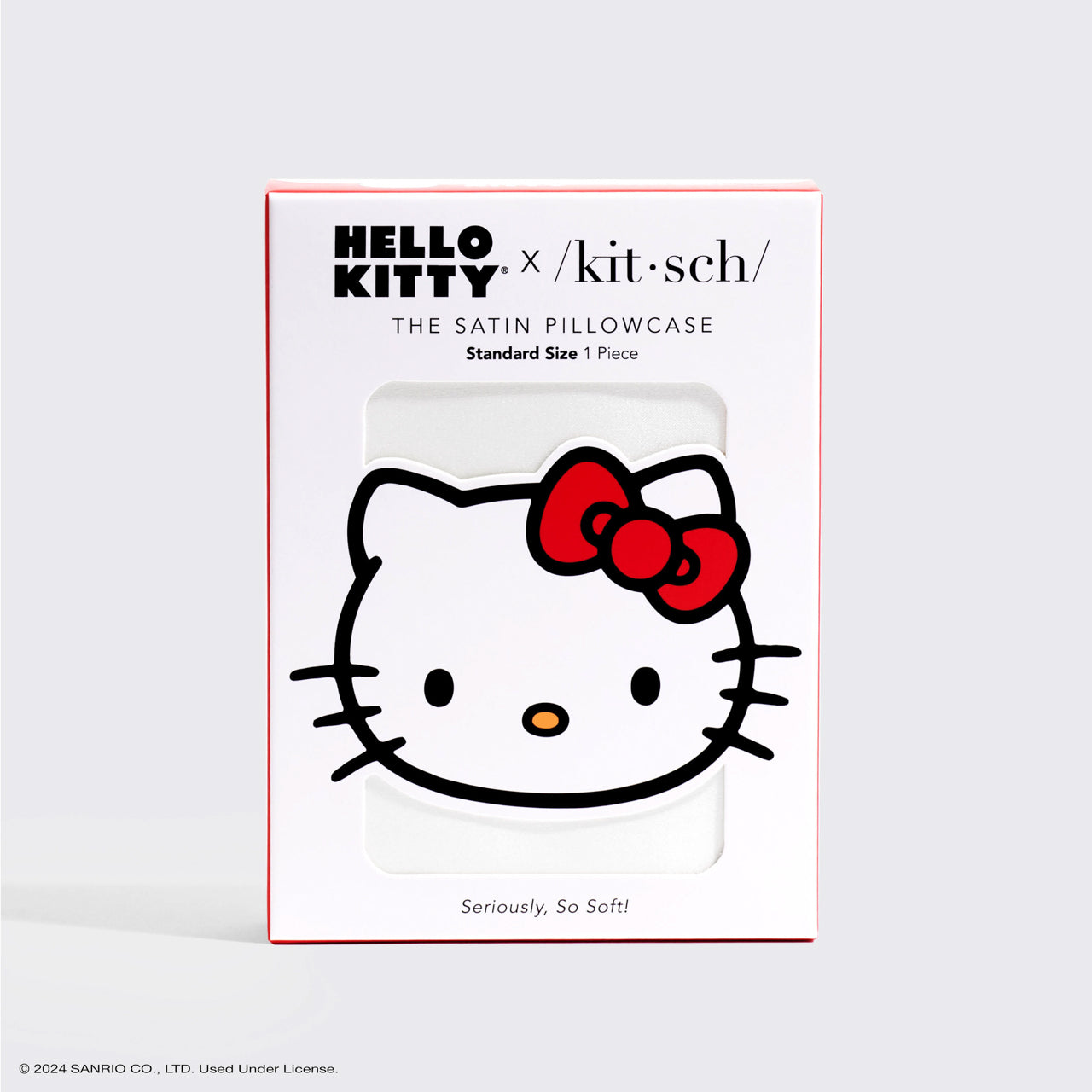 Hello Kitty x KITSCH Ivory Kitty Bow Satin Pillowcase — packaging