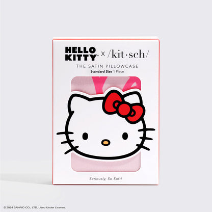 Hello Kitty x KITSCH Pink Kitty Faces Standard Satin Pillowcase — packaging