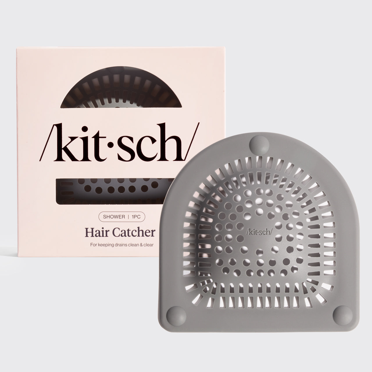 KITSCH Gray Hair Catcher for shower drain — included free in the Rice Water Spring Welcome Kit