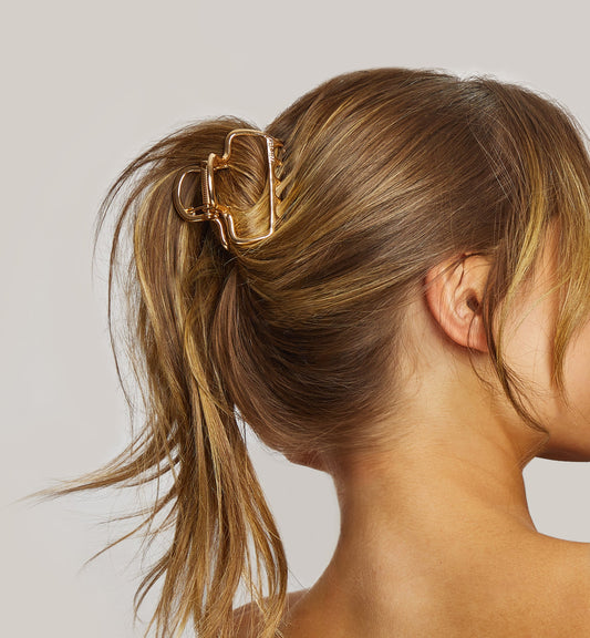 KITSCH Gold Metal Cloud Claw Clip - product detail high-res