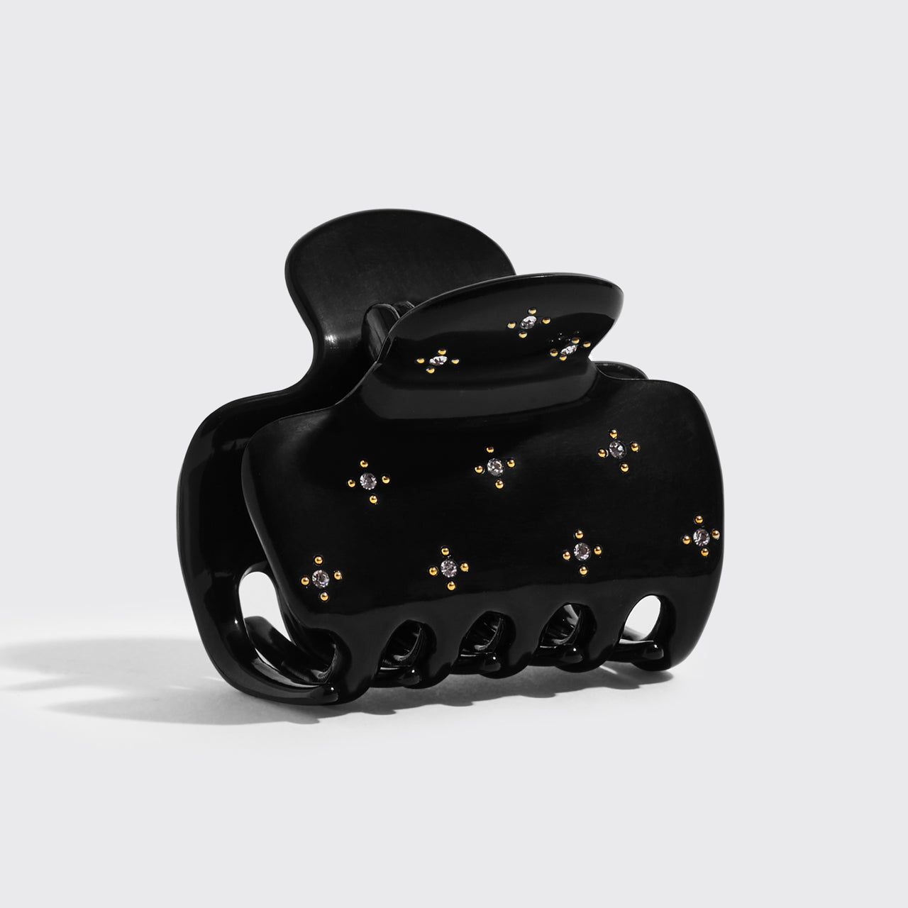 KITSCH Black Rhinestone Cloud Claw Clip - on-model lifestyle #2