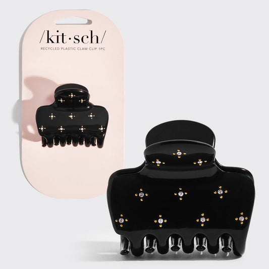 KITSCH Black Rhinestone Cloud Claw Clip - hero product shot