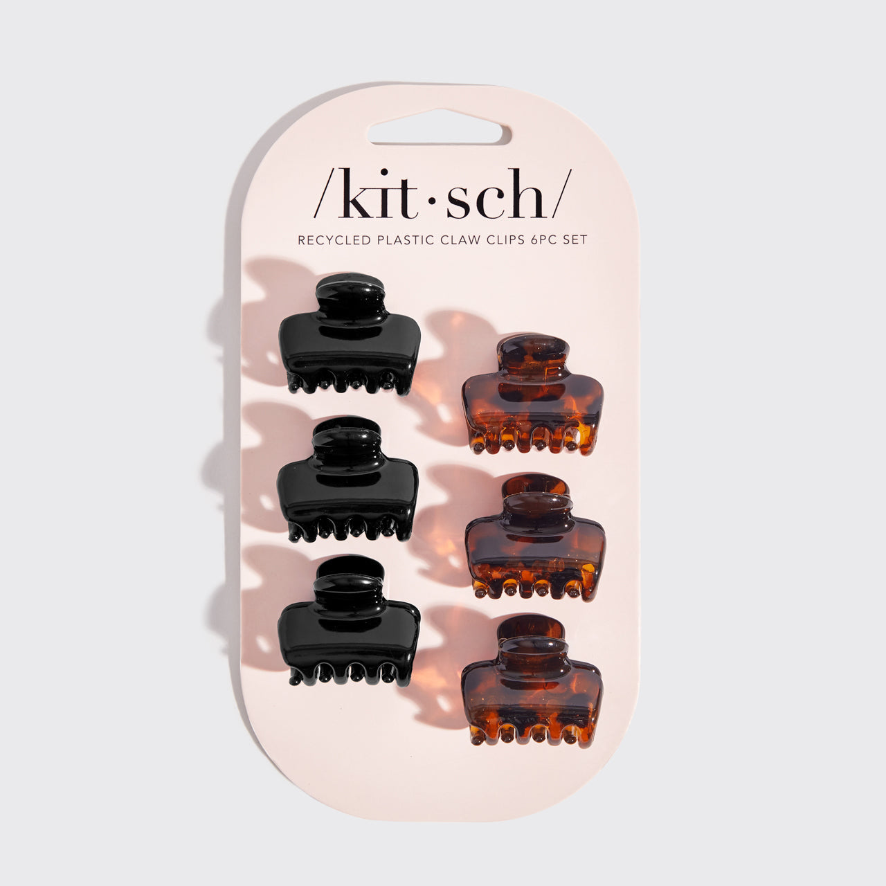 KITSCH Black Tort Mini Cloud Claw Clips 6pc — packaging