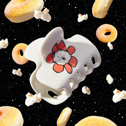 Kitsch x BT21 RJ Cloud Claw Clip - on-model lifestyle