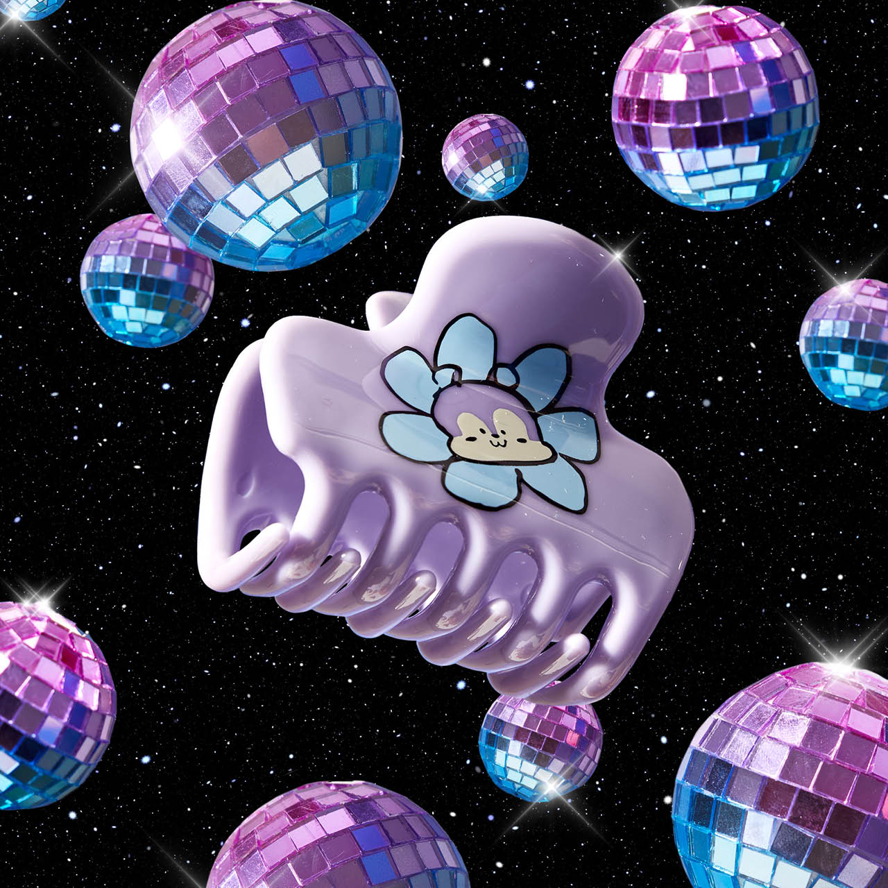 Kitsch x BT21 MANG Cloud Claw Clip - on-model lifestyle