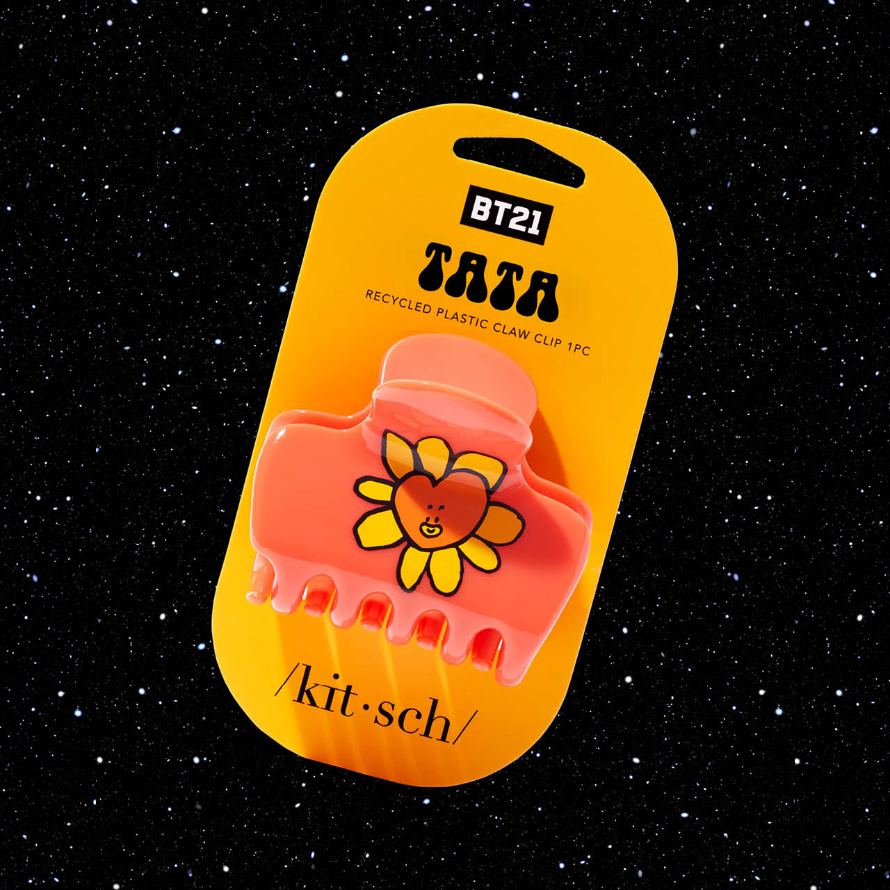 Kitsch x BT21 TATA Cloud Claw Clip - packaging flat lay