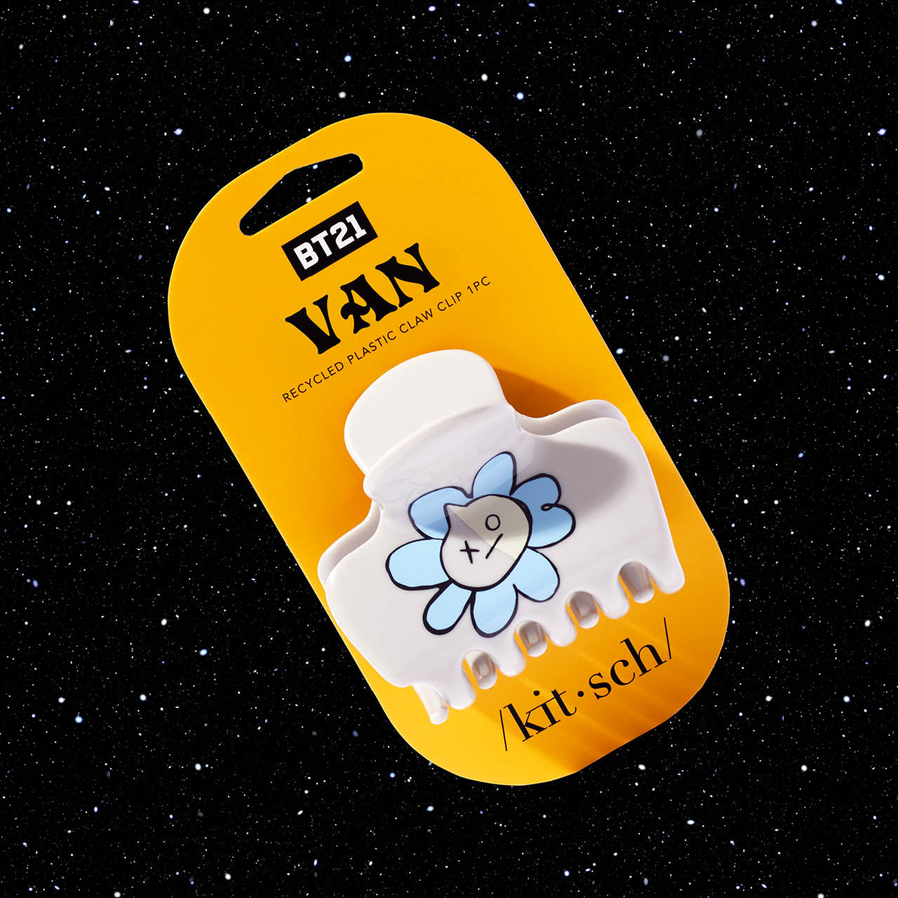 Kitsch x BT21 VAN Cloud Claw Clip - packaging flat lay