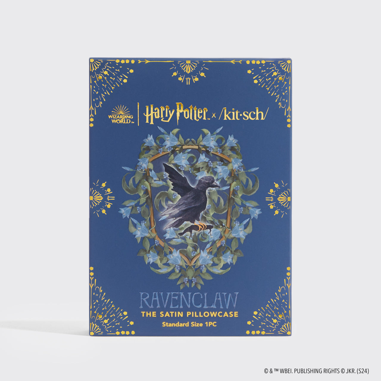 Kitsch x Harry Potter Ravenclaw Standard Satin Pillowcase — packaging