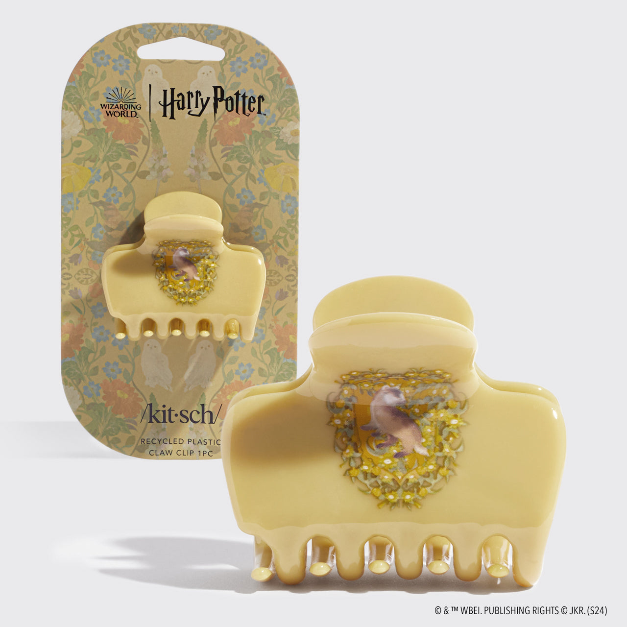 Kitsch x Harry Potter Recycled Plastic Claw Clip in Hufflepuff