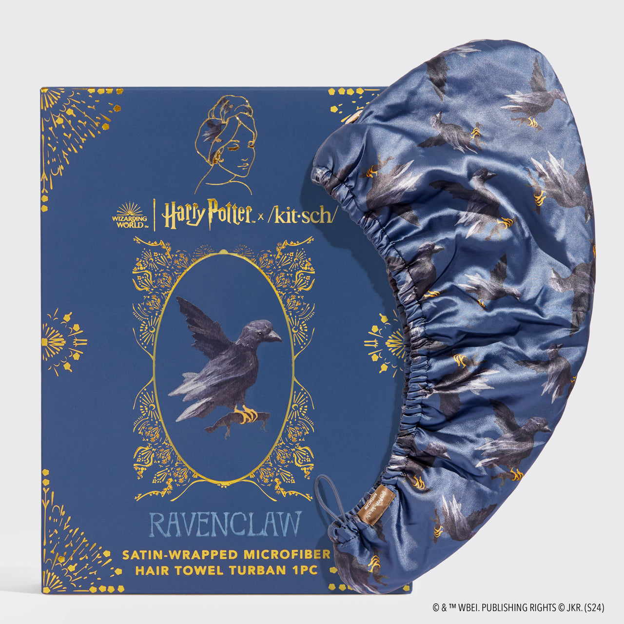 Ravenclaw Satin Wrapped Hair Towel, KITSCH