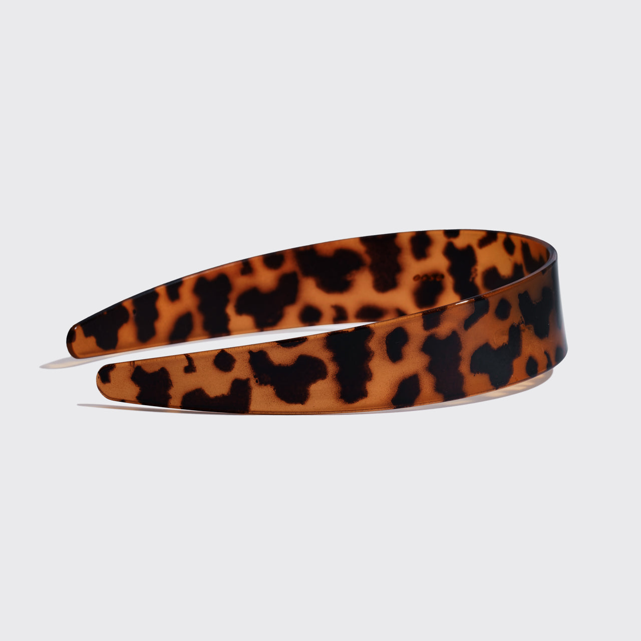 KITSCH Tort Wide Headband — alternate angle of tort wide headband showing side profile — smooth finish, comfortable wide band