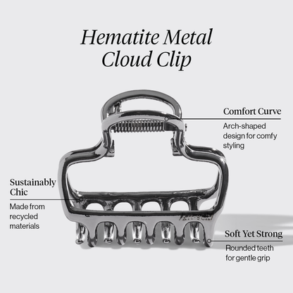 KITSCH Hematite Metal Cloud Claw Clip - product infographic