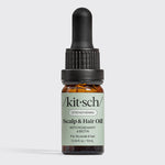 KITSCH Strengthening Rosemary & Biotin Scalp & Hair Oil 0.34fl oz./10mL — hero product shot — 100% plant-based oil formulated with rosemary extract and biotin — supports scalp health & hair strength from root to tip
