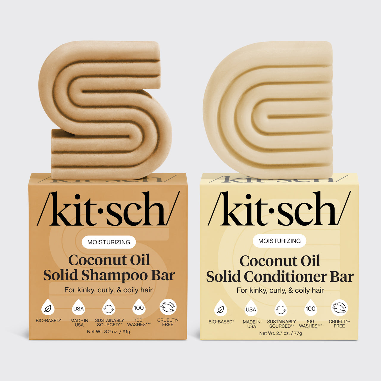 Coconut Oil Shampoo & Conditioner Bar Combo