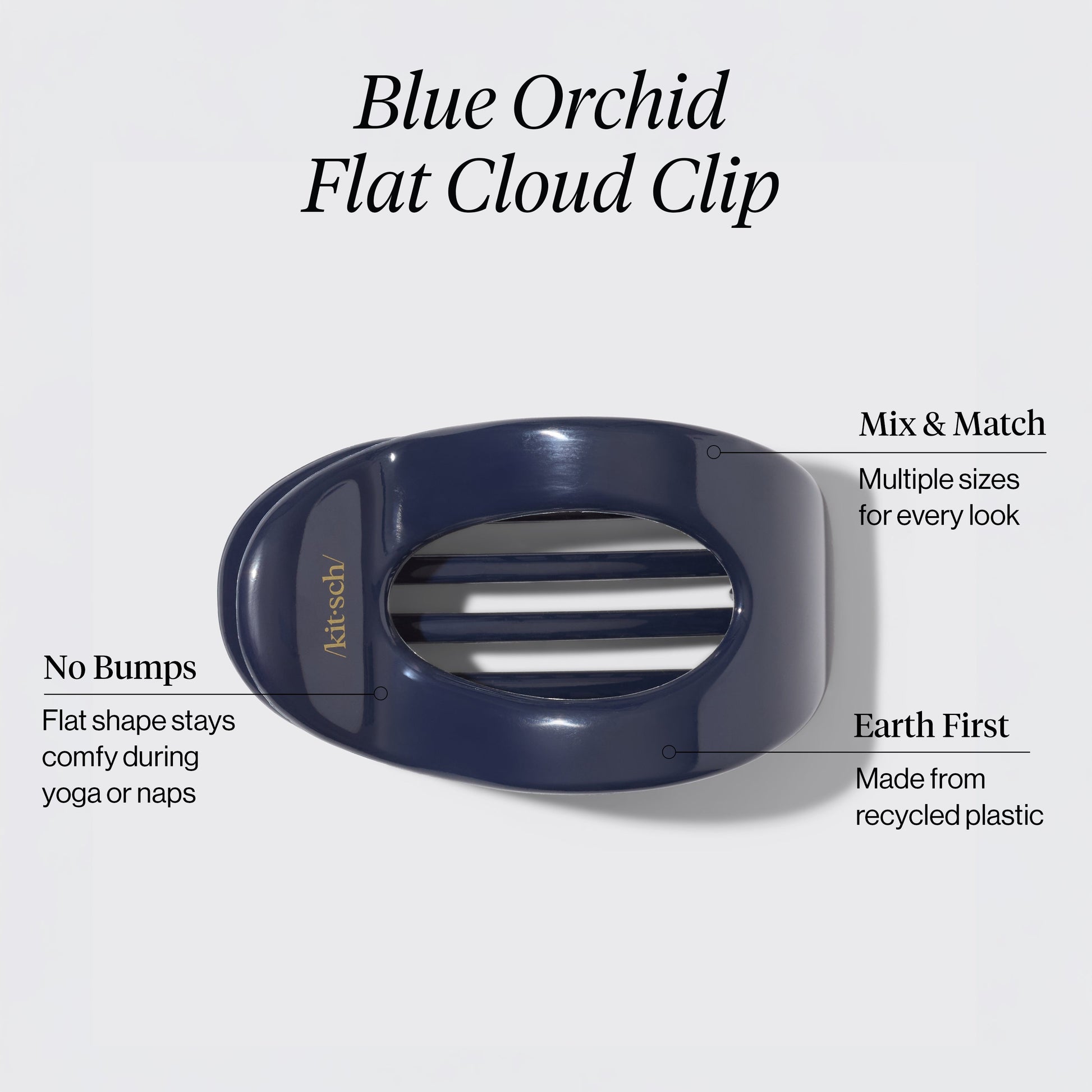 KITSCH Blue Orchid Flat Cloud Clip Large — ingredient focus detail