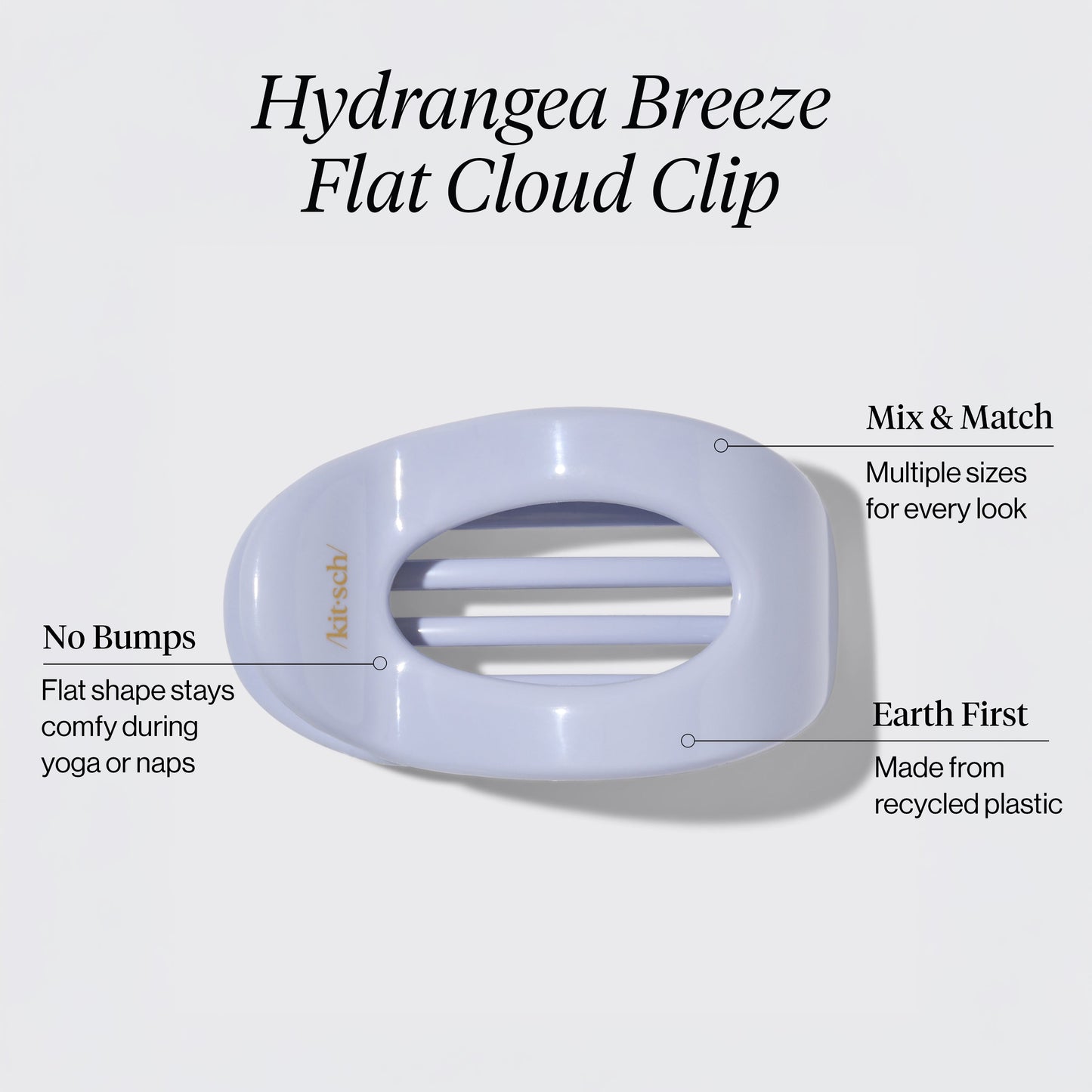 KITSCH Hydrangea Breeze Flat Cloud Clip Medium — ingredient focus detail