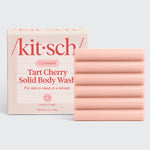 KITSCH Cleansing Tart Cherry Solid Body Wash — hero product shot — Gentle yet effective body wash cleanses without stripping, perfect for daily use — infused with a refreshing scent reminiscent of tart black cherries