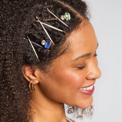 Garden Bouquet Cloud & Gem Bobby Pins 8pc Set
