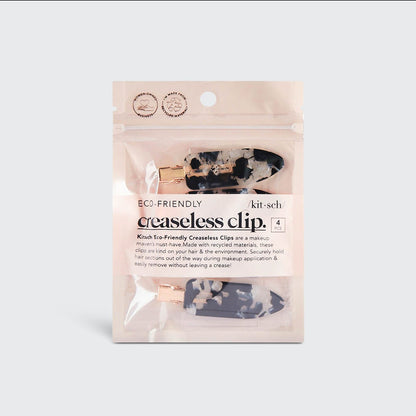 KITSCH Eco-Friendly Creaseless Clips 4pc Black Terrazzo — Packaging