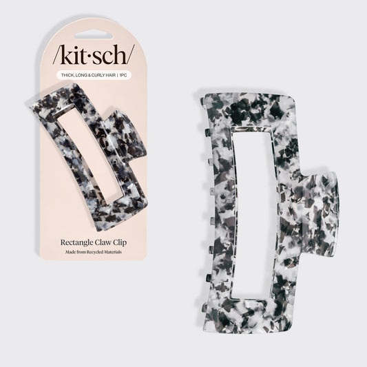 KITSCH Black Marble Jumbo Claw Clip - hero product shot
