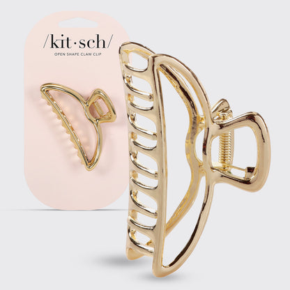 KITSCH Gold Metal Open-Shape Claw Clip - hero product shot
