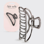 KITSCH Hematite Metal Open-Shape Claw Clip - hero product shot