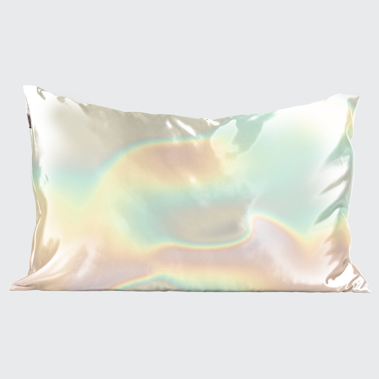 KITSCH Aura Standard Satin Pillowcase — styled bedroom view