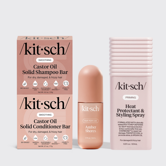 KITSCH Build Your Own Hair Routine Bundle — lifestyle detail — bundle components displayed together — personalized hair routine in one set