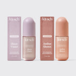 Kitsch Coastal Retreat Duo – Sheer Violet and Amber Shores hair perfumes paired on a coastal-inspired background
