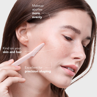 KITSCH Eco-Friendly Dermaplaner — top-selling product callout — single-blade facial exfoliator for removing peach fuzz and dead skin cells — included FREE in bundle