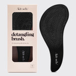 Black Kitsch Detangling Brush on a neutral background