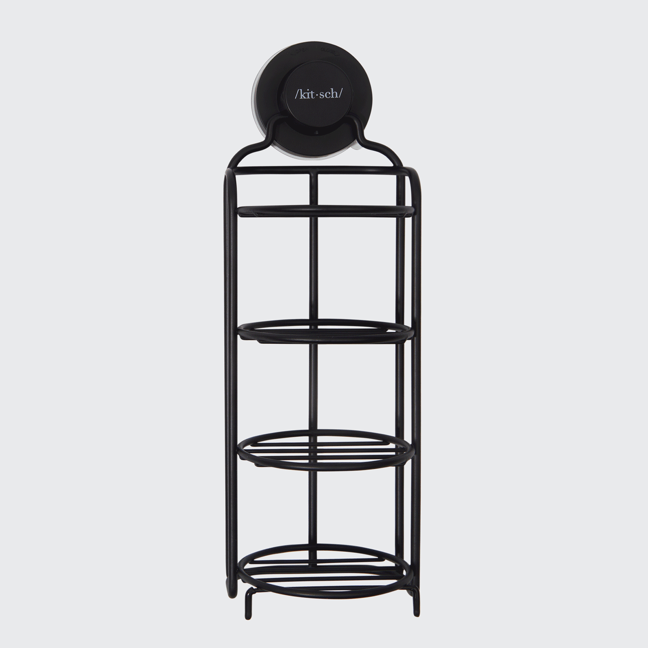 Kitsch Self-Draining Shower Caddy showing three-compartment design that keeps bars dry