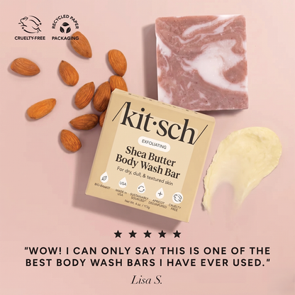 KITSCH Shea Butter Exfoliating Body Wash — 5-star customer review graphic