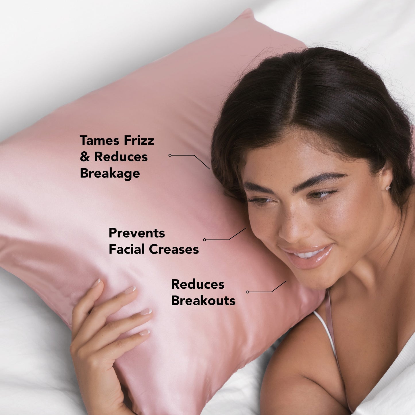 KITSCH Blush Standard Satin Pillowcase — product detail