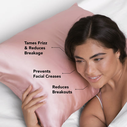 KITSCH Blush Standard Satin Pillowcase — product detail